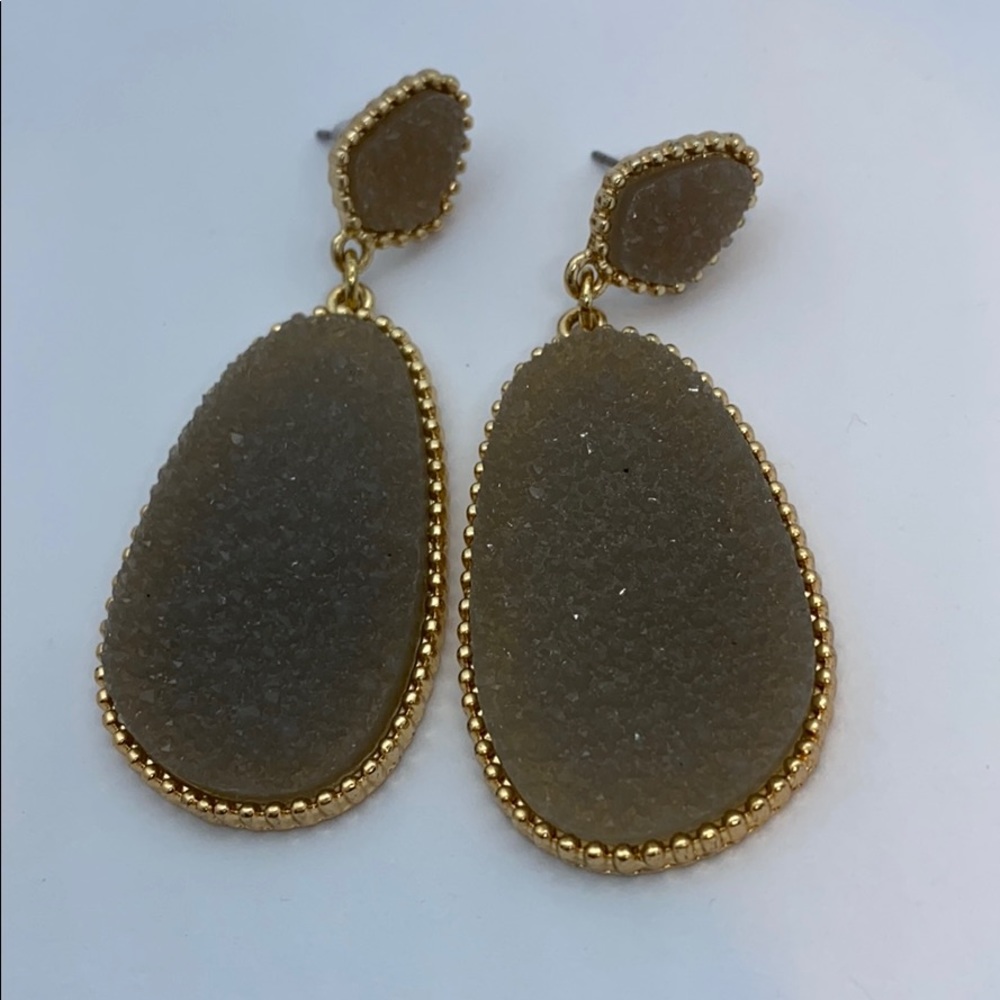 2/$15 sugar fix faux druzy earrings